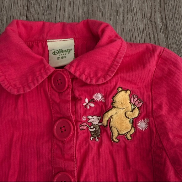 Disney Winnie the Pooh baby girls' coat jacket bright pink size 12-18 month - Picture 2 of 7